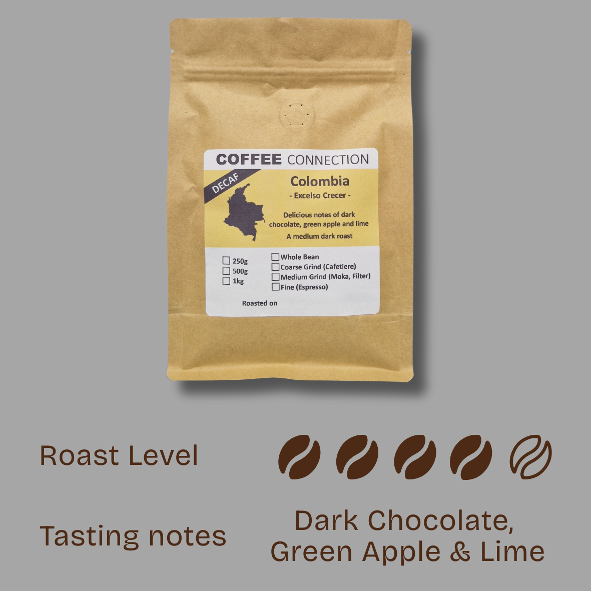 Colombia Excelso Crecer Swiss Water Decaf